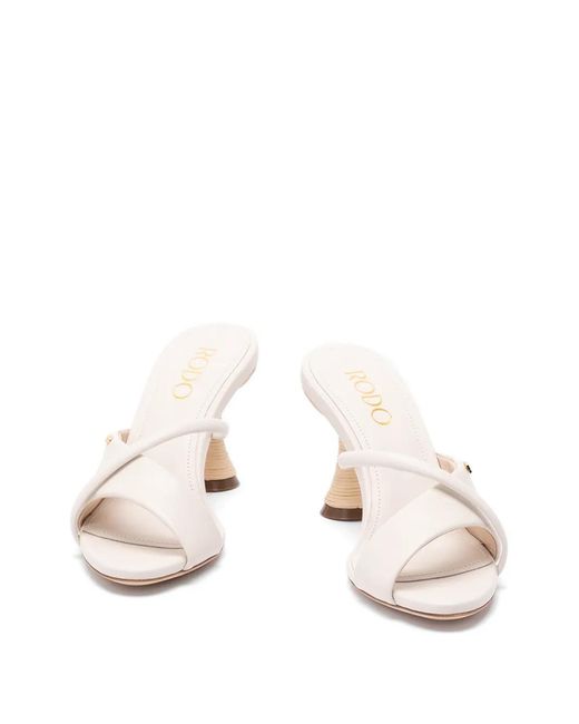 Rodo Natural Crossover Strap Sandals