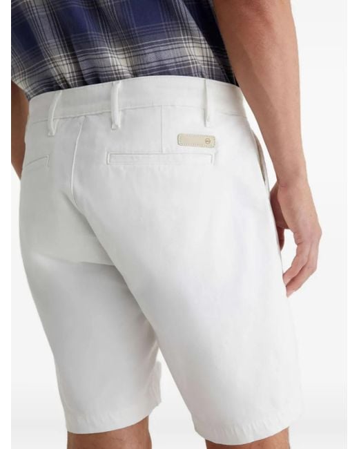 AG Jeans White Wanderer Logo-Patch Shorts for men