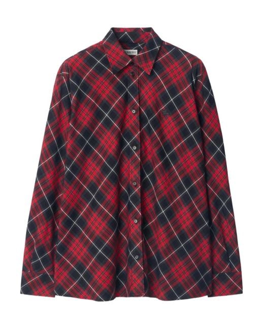 Burberry Red Kariertes Hemd