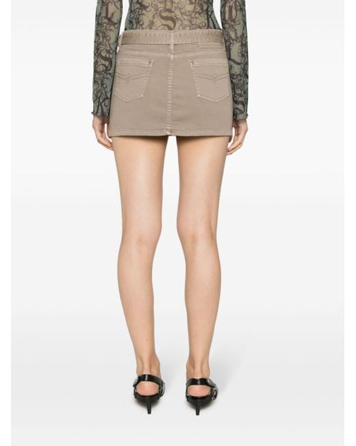 Blumarine mid-rise twill miniskirt - Green