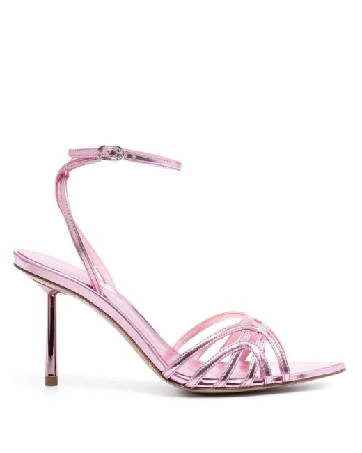 Le Silla Bella Satijnen Sandalen in het Pink