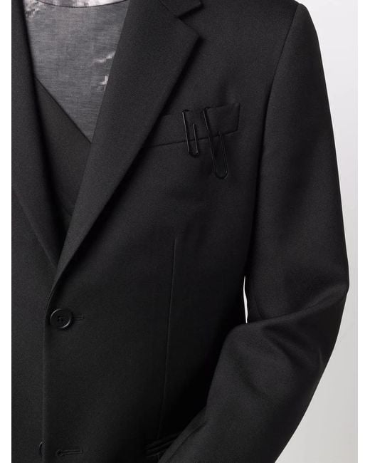 Off-White c/o Virgil Abloh Black Button-Front Blazer for men