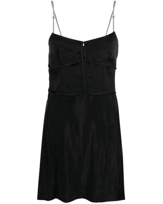 Slip dress corto con cadena Palm Angels de color Black