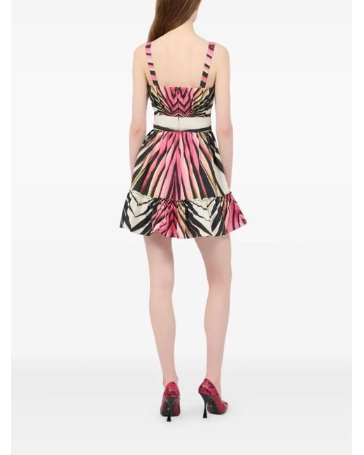 Roberto Cavalli Ray Of-Print Tiered Dress