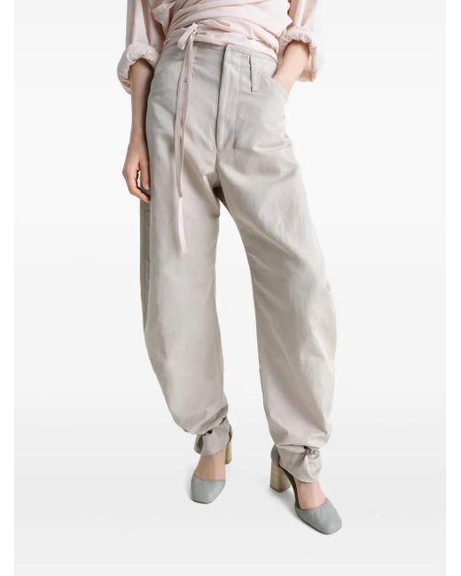 Lemaire White Fließende Tapered-Hose