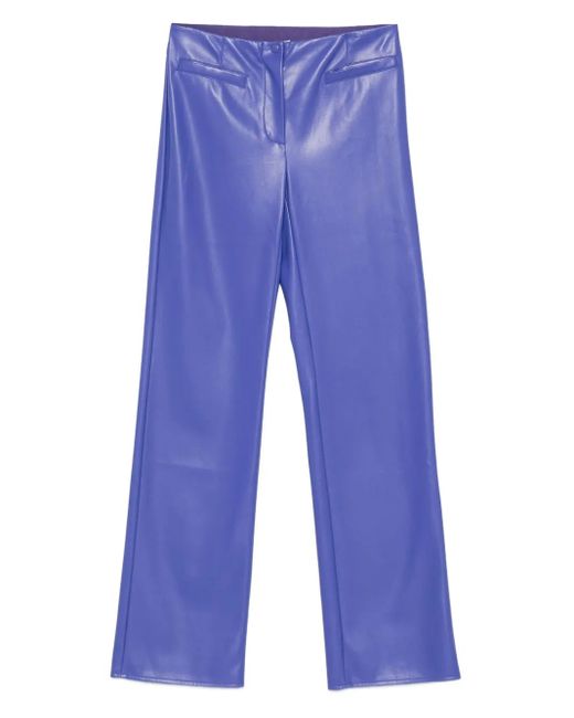 Patrizia Pepe Blue Low-Waisted Flared Trousers