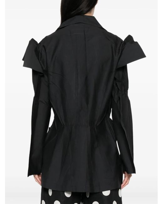 Issey Miyake Black Crimped And Pressed Blazer