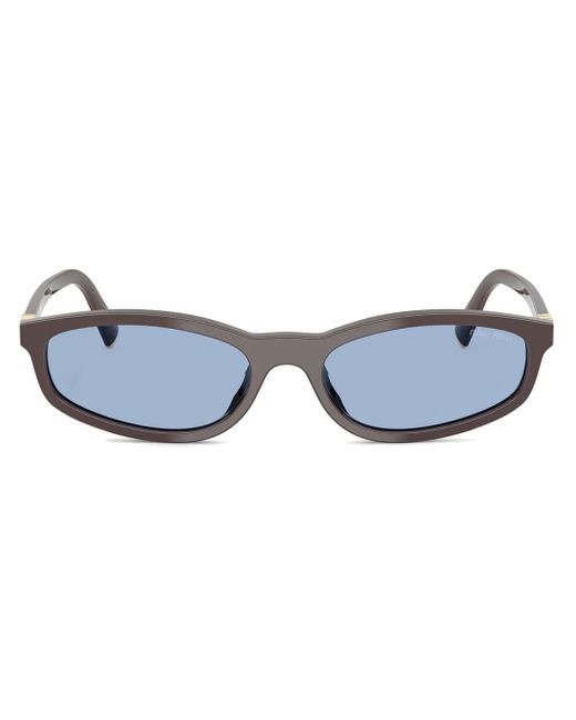 Miu Miu Blue Geometric-Frame Sunglasses