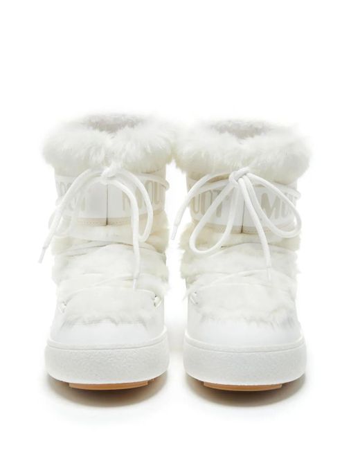 Moon Boot White Mb Track Lace-Up Boots