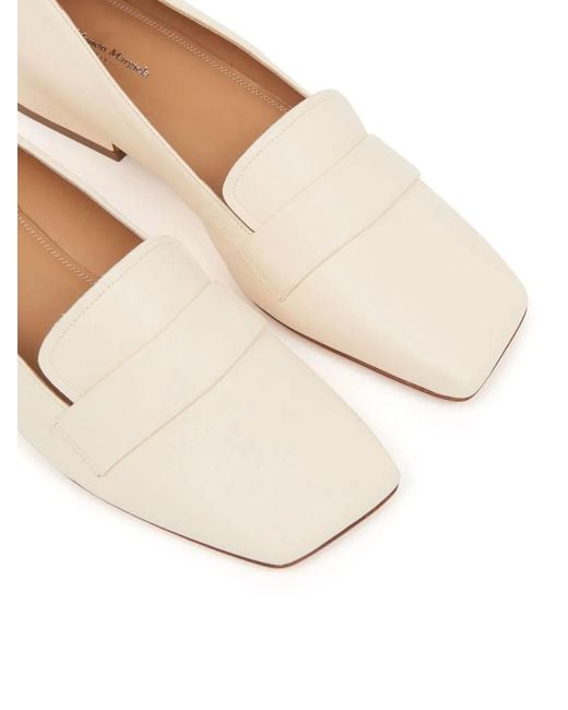 Maison Margiela Natural Logo-Detail Loafers