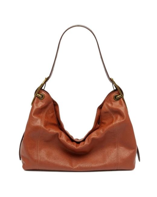 DIESEL Brown D-Line Shoulder Bag