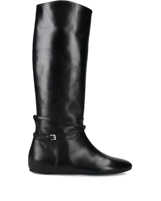 Premiata Black Buckle Strap Boots