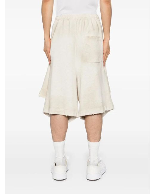 Maison Mihara Yasuhiro Natural Distressed Track Shorts for men