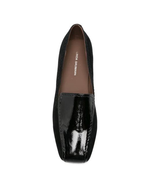 Linda Baumann Black Patent-Effect Pumps