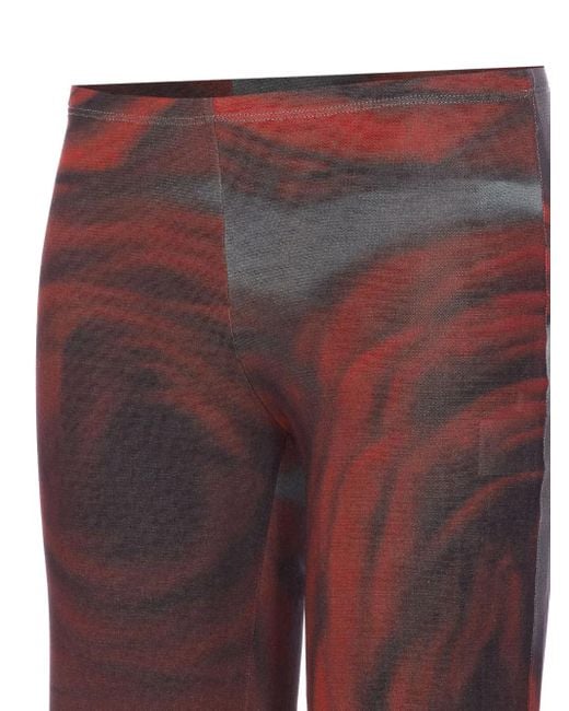 Jean Paul Gaultier Purple Rose-Print Mesh Trousers
