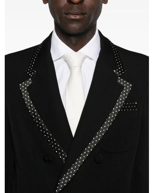Valentino Garavani Doppelreihige Jacke mit Polka Dots in Black für Herren