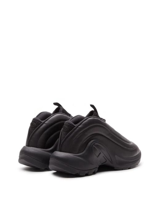 DIESEL Black S-D-Runner X-Slip-On Sneakers With Matte Oval D Instep