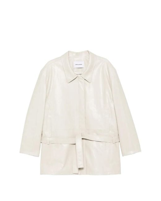 Low Classic White Belted Jacket