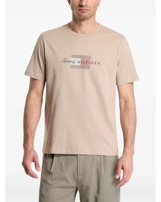 Tommy Hilfiger Gray Logo-Print T-Shirt for men