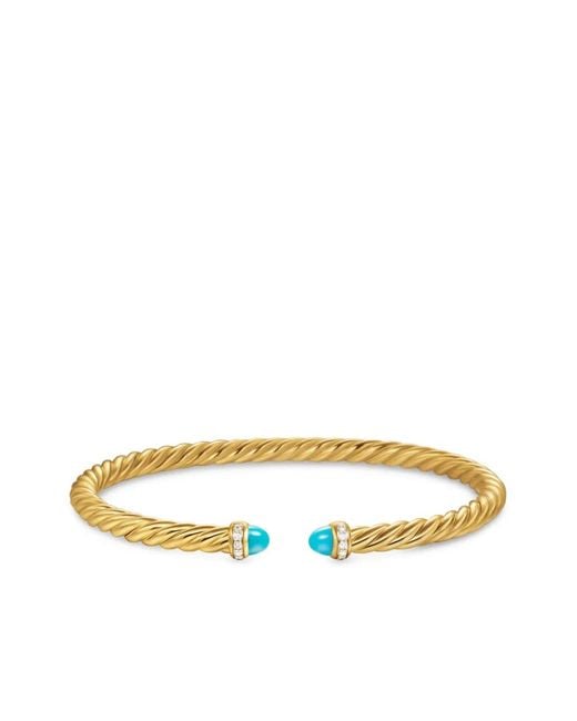 David Yurman Metallic 18Kt Cablespira Flex Diamond Bracelet (4Mm)