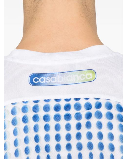 Casablanca Blue Tennis Tech T-Shirt for men