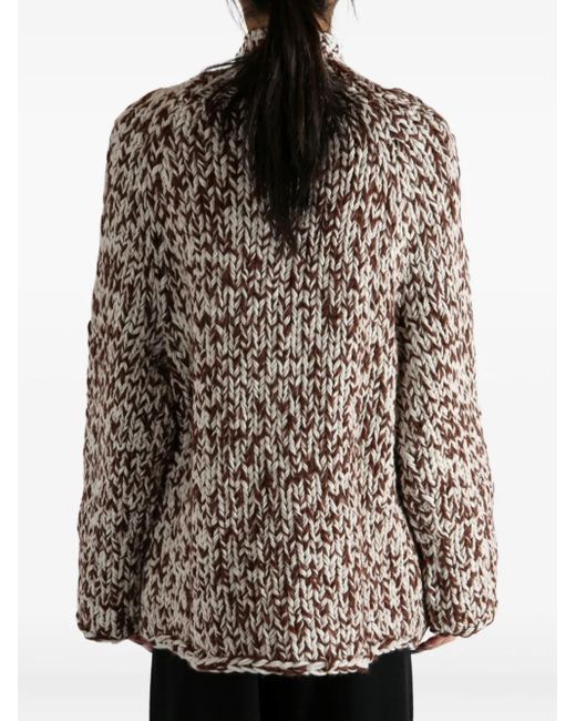 Patch-pocket button cardigan Casey Casey de color Brown