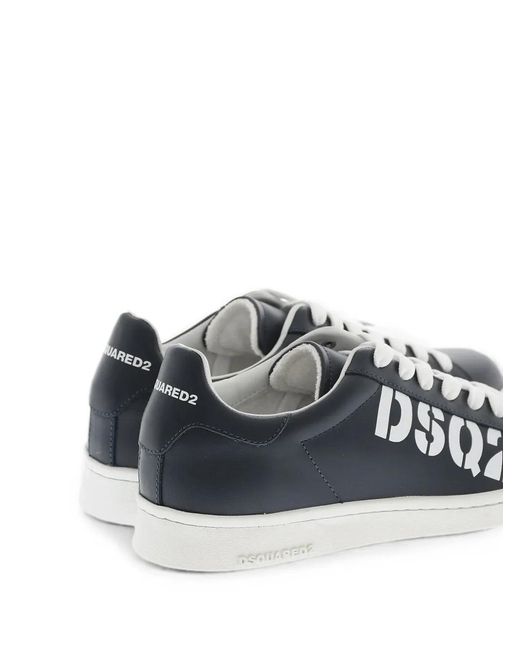 DSquared² White Boxer Logo-Print Sneakers