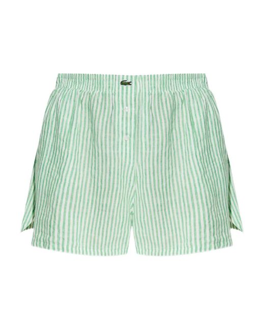 Lacoste Green Striped Shorts