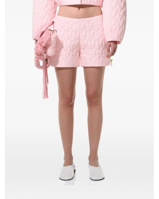 Anouki Pink Short À Empiècements Matelassés