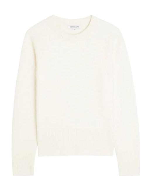 Jersey con cuello redondo Veronica Beard de color White