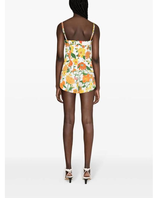Stella McCartney Gray Short De Sport À Fleurs