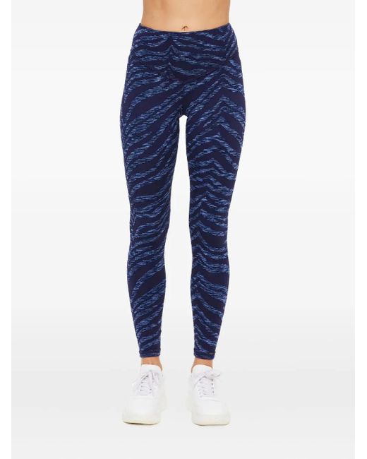 The Upside Blue Mystere Zebra-Print Leggings