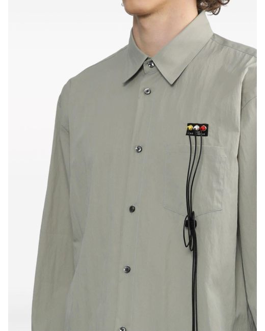 Camisa con detalle 3D Doublet de hombre de color Gray
