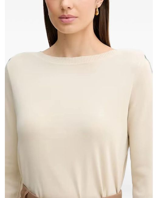 Benetton Natural Boat-Neck Sweater