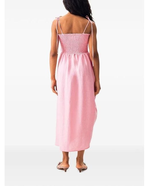 Sleeper Pink Atlanta Rose-Embellished Dress