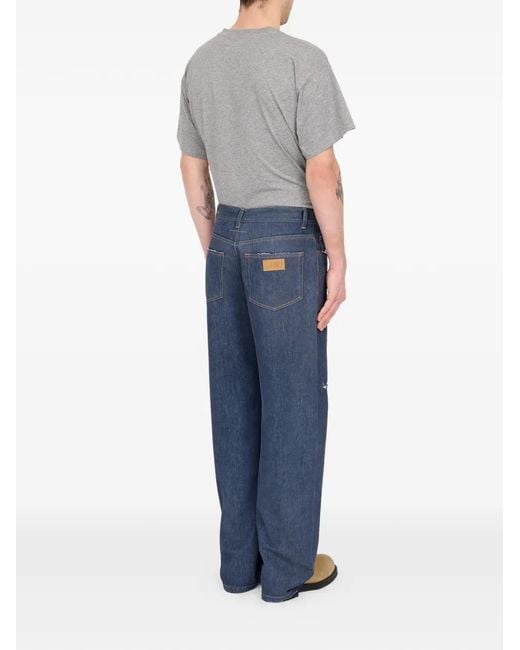 MM6 by Maison Margiela Blue Wide-Leg Jeans for men