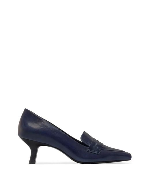 Bernardo Blue Safi Penny-Slot Pumps