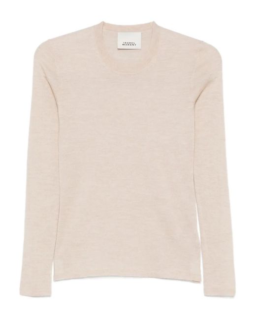 Jersey con cuello redondo Isabel Marant de color Natural