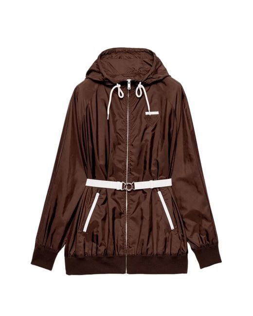 Prada Brown Lightweight Re-Nylon Raincoat