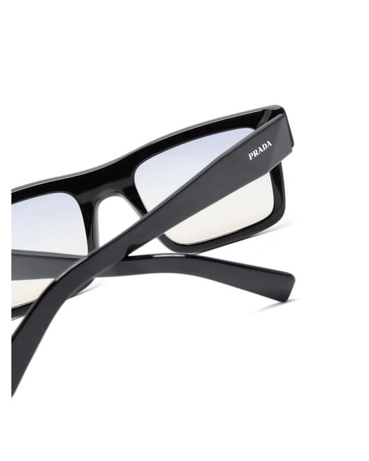 Prada Black Square-Frame Gradient Sunglasses