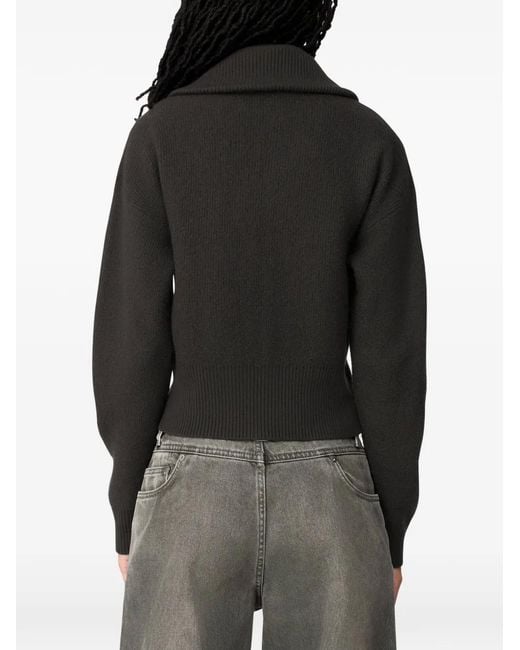 Axel Arigato Black Verve Zip-Up Cardigan