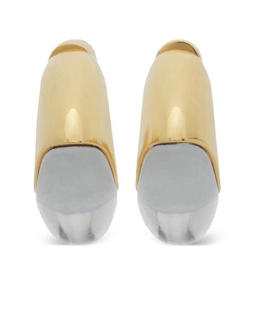 Lanvin White Hoop Earrings