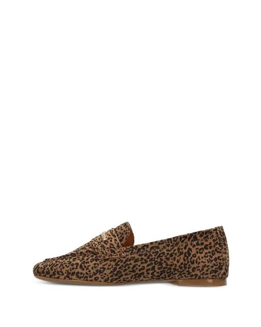 Mexx Brown Leopard-Print Loafers