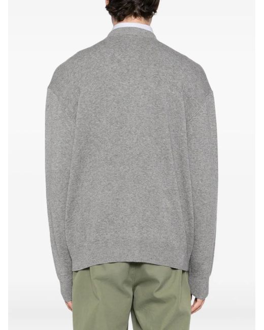 Cárdigan con oso bordado de x Russell Athletic Chocoolate de hombre de color Gray