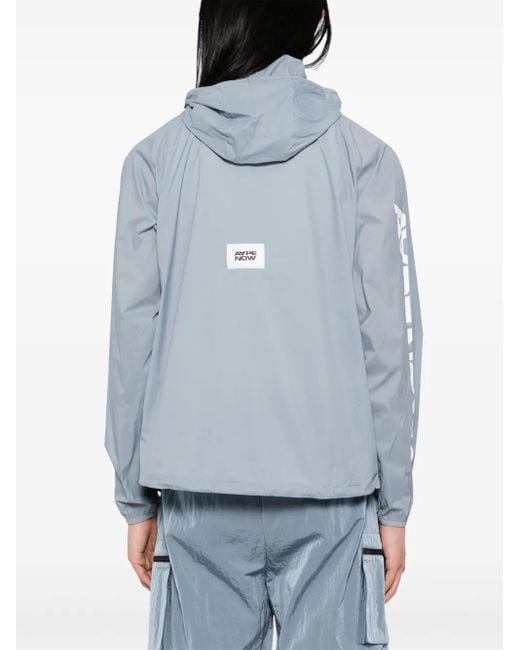 Aape By A Bathing Ape Blue Moonface Logo Windbreaker Jacket for men