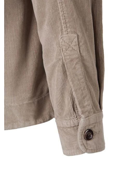 richard j. brown Brown Cotton Shirt for men