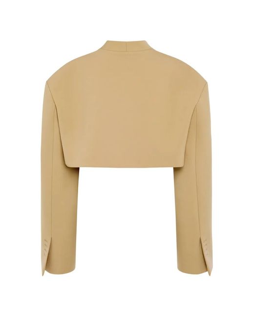 A.W.A.K.E. MODE White Cropped Tuxedo Jacket