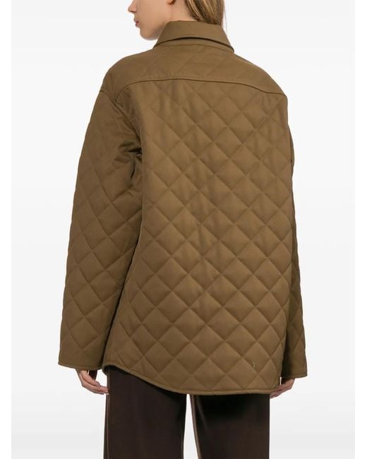 A.P.C. Brown Quilted Press-Stud Jacket