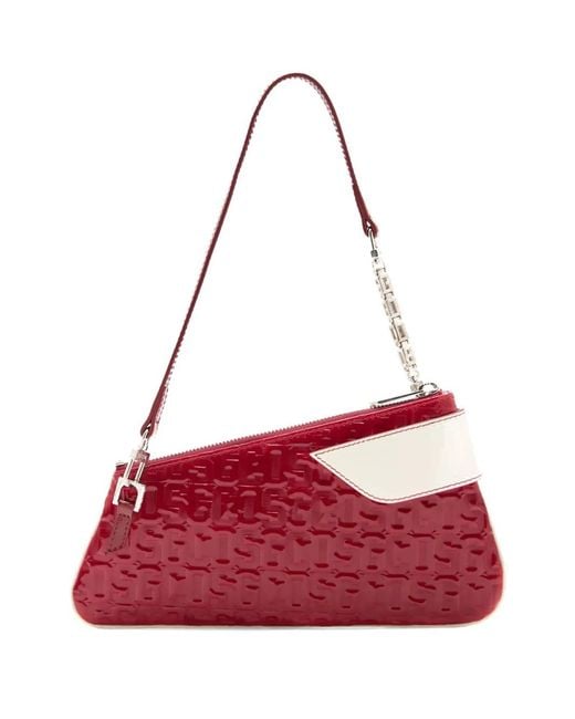 Gcds Red Comma Notte Monogram Shoulder Bag
