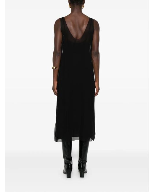 Totême Black Slip Mini Dress
